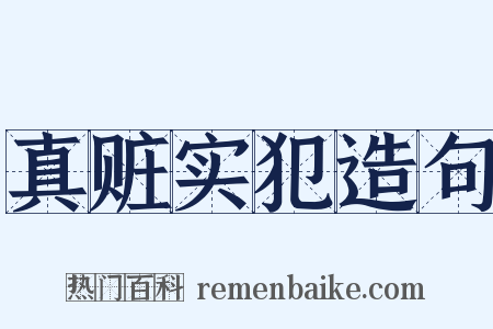 真赃实犯造句是什么意思的图片